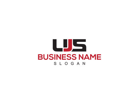Minimalist UJS Logo Icon, Modern ujs Logo Letter Vector Image For New Brand