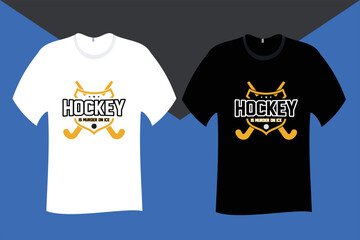 Hockey is murder on ice T Shirt Design