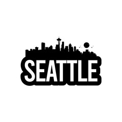 Fototapeta premium Seattle Bold Skyline