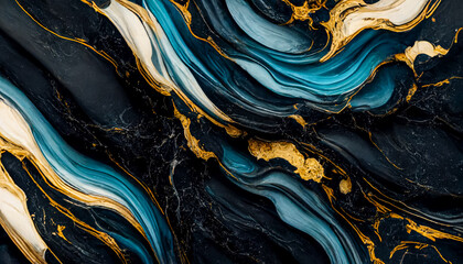 Swirls of marble or the ripples of agate. Liquid marble texture. Fluid art. abstract waves skin...