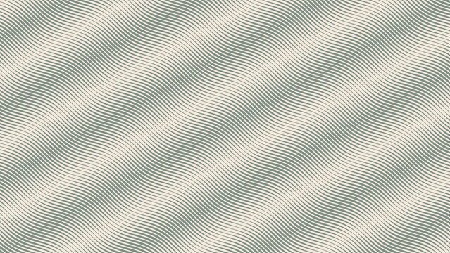 Parallel Hatching Wavy Ripple Lines Halftone Pattern Abstract Vector Angled Striped Pale Green Texture Isolated On Light Background. Half Tone Art Tilted Etching Strokes Neutral Graphic Wallpaper