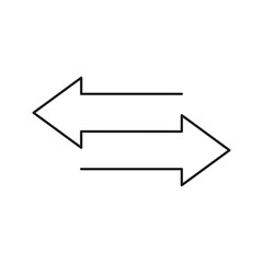 Arrows pictogram isolated on white background.