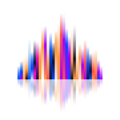 Web decoration element. Rainbow gradients on white background.