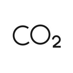 CO2 pictogram isolated on white background.