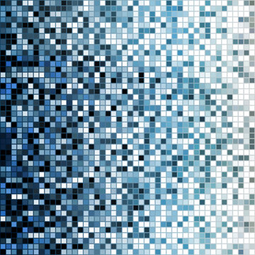 Abstract blue colour small pixel squares pattern
