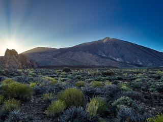 Sunset next to El Teide volcano