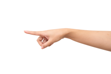 Woman hand pointing