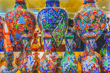 Ancient Arab Islamic Designs Pottery  Vases Madaba Jordan