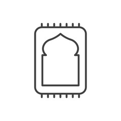 Prayer rug icon template black color editable. Prayer rug icon symbol Flat vector illustration for graphic and web design