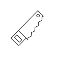 saw icon From Working tools, Construction and Manufacturing icons, equipment icon. Hand saw or handsaw carpentry tool flat vector icon for apps and websites