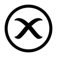 Fototapeta premium Cross mark icon, X sign, simple error design vector illustration, false choice symbol