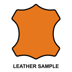 Leather skin fashion icon, animal material graphic sign, texture design vector illustration