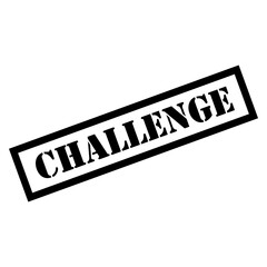 Challenge stamp symbol, label sticker sign button, text banner vector illustration