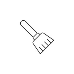 broom icon on white background, cleaning with Broom