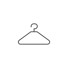 Clothes hanger. Hanger icon vector isolated on white background