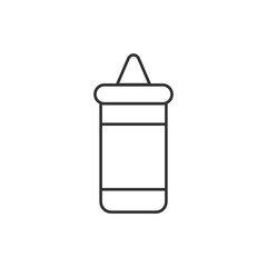 Crayon icon. Trendy modern flat linear vector Crayon icon on white background from thin line E-learning and education collection, editable outline stroke vector illustration