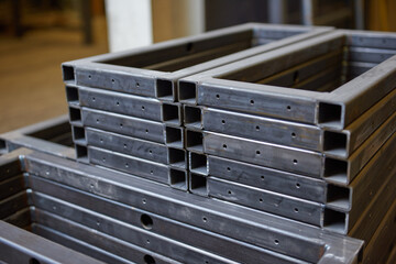 Industrial steel and metal works welded frame, welding iron and steel for construction and...