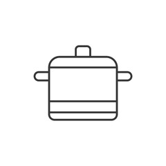 Steam Pot Icon on White Vector Background. pot icon on white background