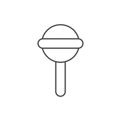Sweet Candy Outline Flat Icon on White. Candies line icon, food and delicious, lolli-pops sign, vector graphics, a linear pattern on a white background.