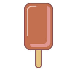 Ice cream illustration. Cute colorful ice cream cartoon illustration