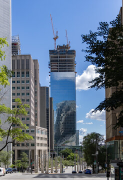 Construction du 800 St-Jacques ouest, nouveau si&egrave;ge social de la Banque Nationale
