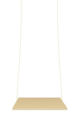 Wooden brown swing. vector illustration