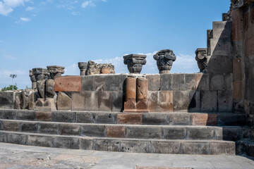 ancient stone ruins of a religious temple in Armenia