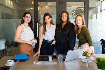 Confident women working together during a meeting