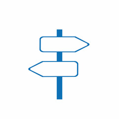 a traffic direction icon highlighted on a white background, a symbol, a place for your information, a copy of the space