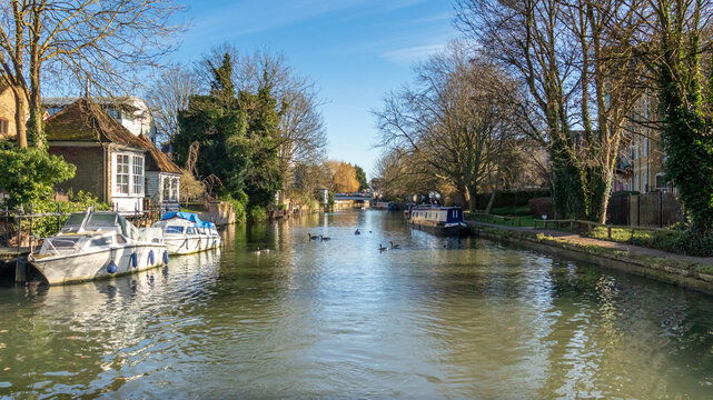 Ware, Hertfordshire, 30th of January 2022: Ware Bridge and the Gazebos