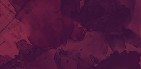 Color Wine Splash. Watercolour Maroon Pattern.