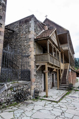 Fototapeta na wymiar rural landscape with household items of an Armenian village on a summer day near Lake Sevan