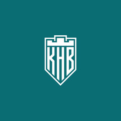 K H B unique monogram style logo design