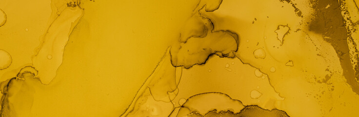 Gold Fluid Art. Marble Abstract Illustration.