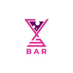 4 3 Bar unique monogram style logo design
