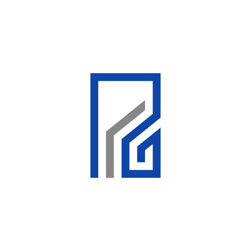 R G unique monogram style logo design