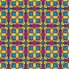 Floral Seamless Pattern Background Garden Nature Damask Aboriginal Ornament Art