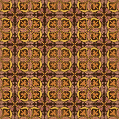 Floral Seamless Pattern Background Garden Nature Damask Aboriginal Ornament Art