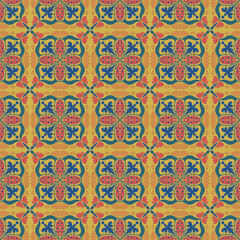 Floral Seamless Pattern Background Garden Nature Damask Aboriginal Ornament Art