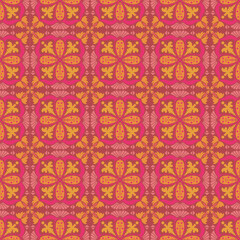 Floral Seamless Pattern Background Garden Nature Damask Aboriginal Ornament Art