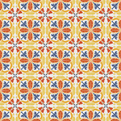 Obraz premium Floral Seamless Pattern Background Garden Nature Damask Aboriginal Ornament Art