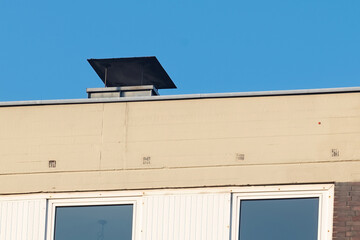 part of building with blue sky