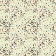  Abstract floral print bouquets of roses . Beautiful pattern for decoration of textiles and design. Flower background. Art drawing for surface. Tenderness decor.