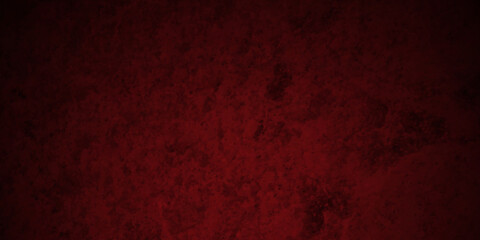 Red wall backdrop background with red faded border and old vintage grunge texture, marbled red painted panorama background illustration for Christmas or valentines day.	
