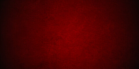Red wall backdrop background with red faded border and old vintage grunge texture, marbled red painted panorama background illustration for Christmas or valentines day.	
