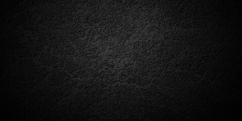 Blackchalk board and Black stone concrete grunge bacdrop texture background anthracite panorama. Panorama dark grey black slate background or texture.	
