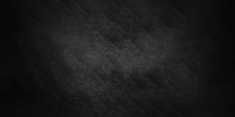 Obraz premium Blackchalk board and Black stone concrete grunge bacdrop texture background anthracite panorama. Panorama dark grey black slate background or texture. 