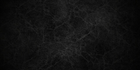 Fototapeta na wymiar Dark black grunge cracked textured concrete background. Panorama dark grey black slate background or texture. Vector black concrete texture. Stone wall background. 