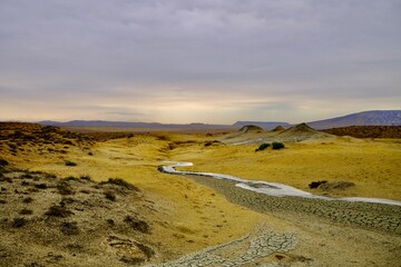 Qobustan unglaubliche Landschaft der Schlammvulkane Aserbaidschan 