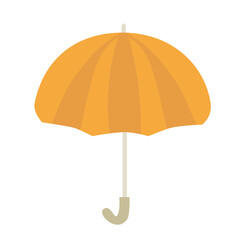 Vector illustration of a yellow umbrella.